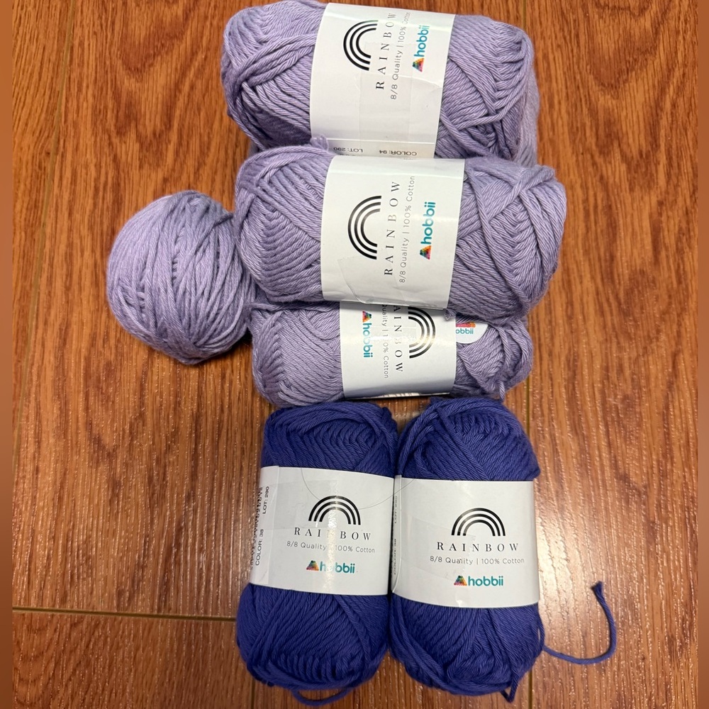 Rainbow Yarn Set - Purple and Blue